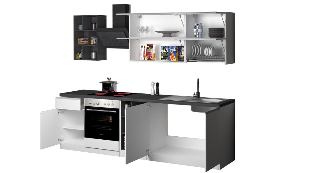 Cucina lineare SOLE 256 cm, composizione 3 - Milano 7 Arte e Design