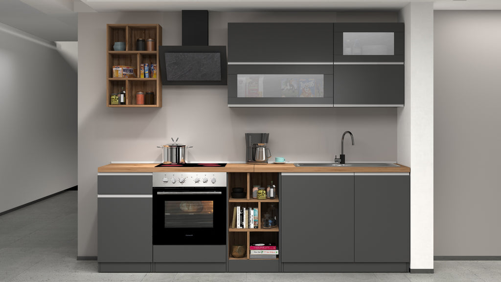 Cucina lineare SOLE 256 cm, composizione 3 - Milano 7 Arte e Design