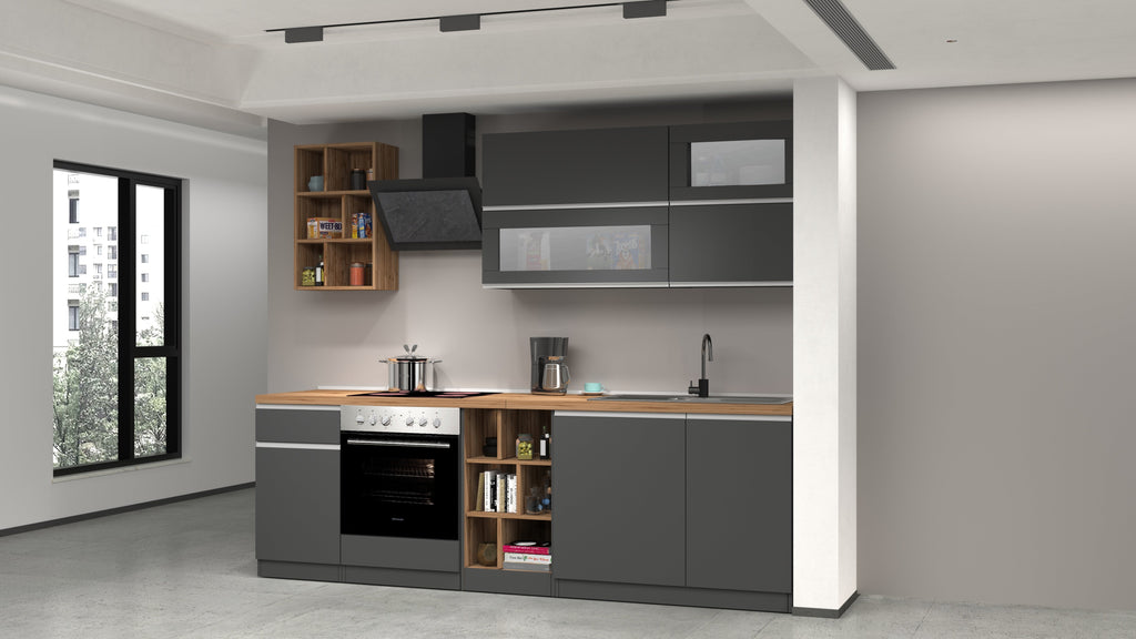 Cucina lineare SOLE 256 cm, composizione 3 - Milano 7 Arte e Design