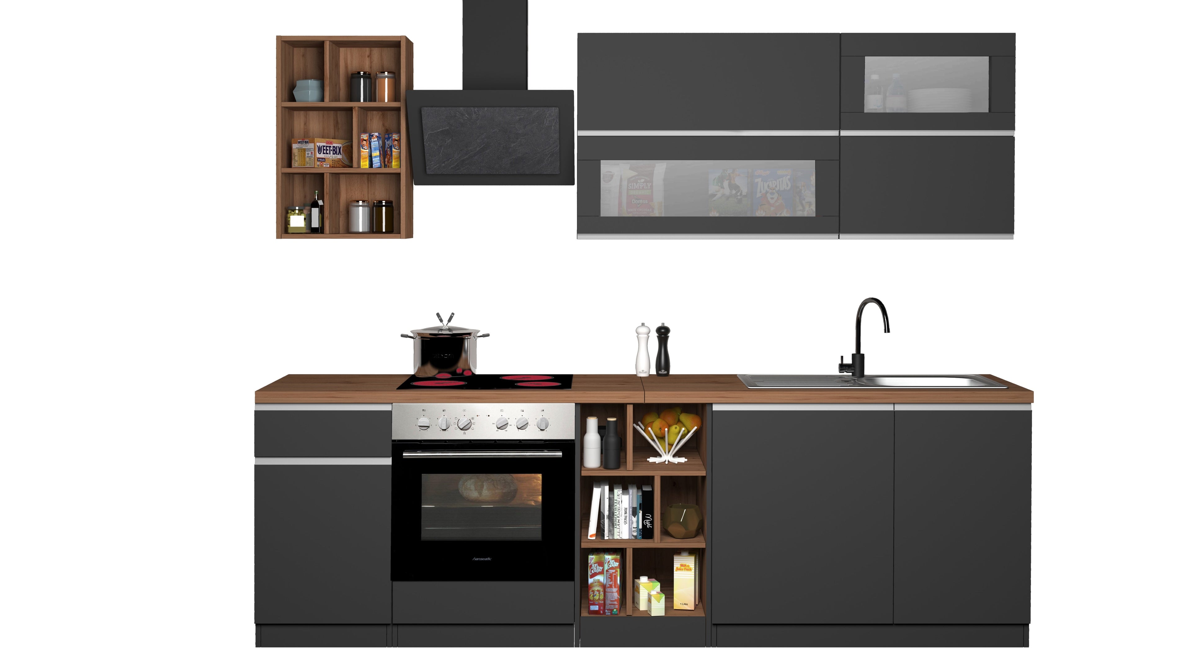 Cucina lineare SOLE 256 cm, composizione 3 - Milano 7 Arte e Design