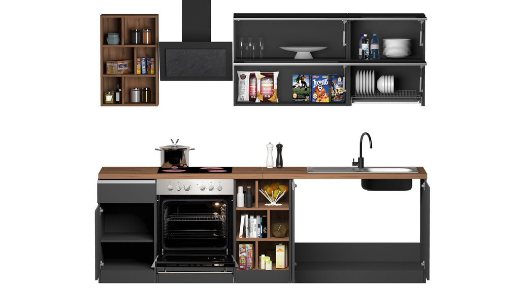 Cucina lineare SOLE 256 cm, composizione 3 - Milano 7 Arte e Design