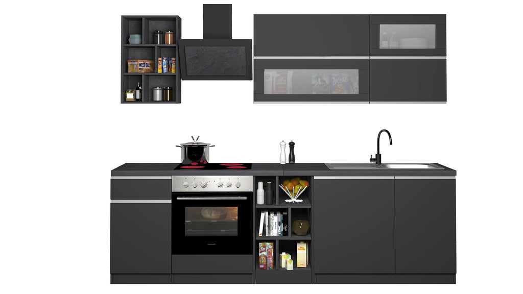 Cucina lineare SOLE 256 cm, composizione 3 - Milano 7 Arte e Design