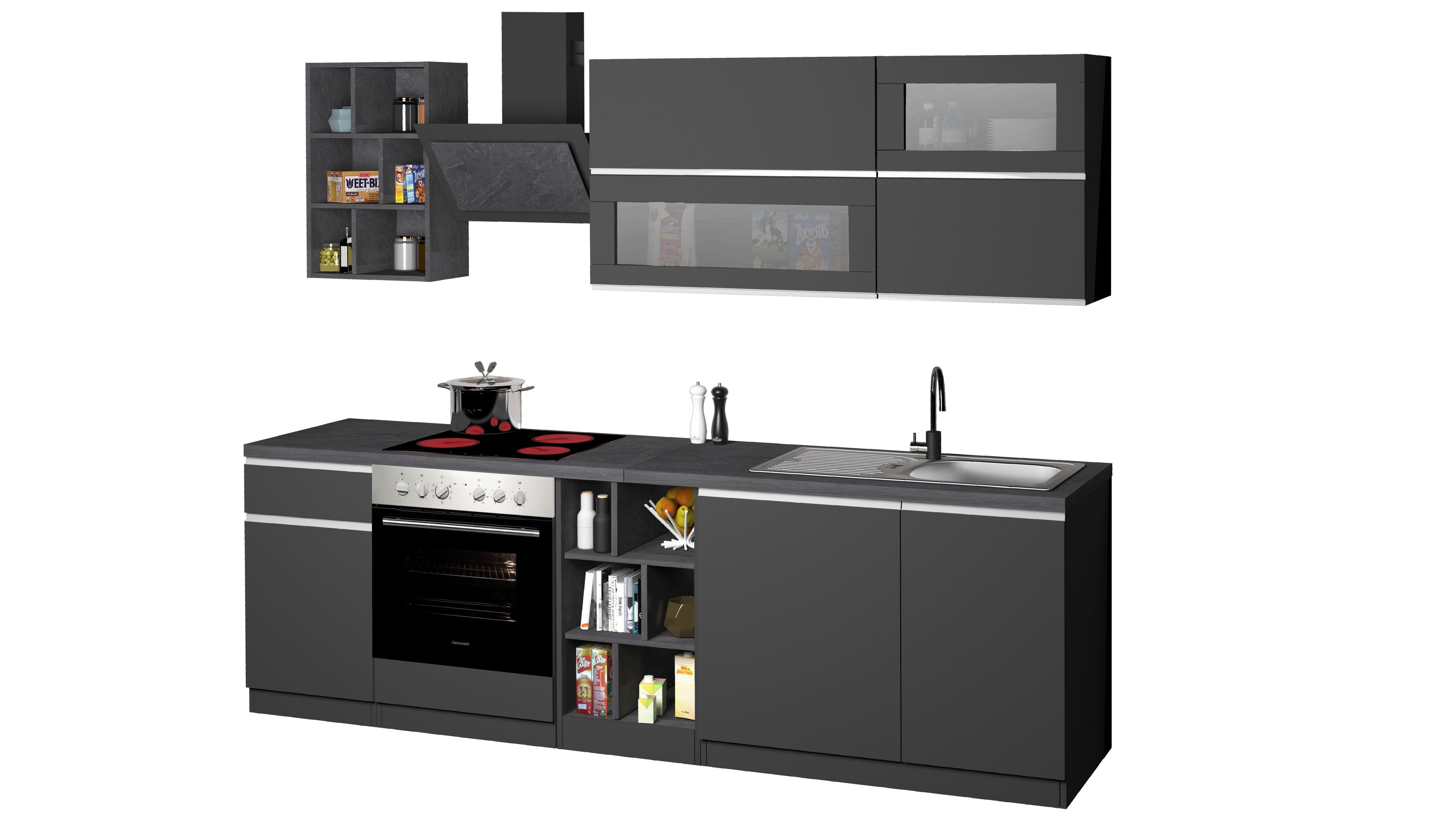 Cucina lineare SOLE 256 cm, composizione 3 - Milano 7 Arte e Design