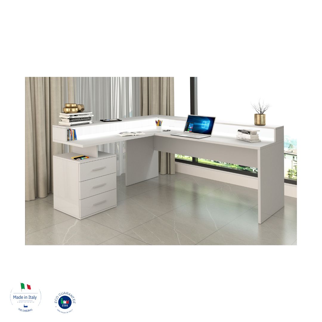 Scrivania angolare con sopralzo NEW SELINA - Milano 7 Arte e Design