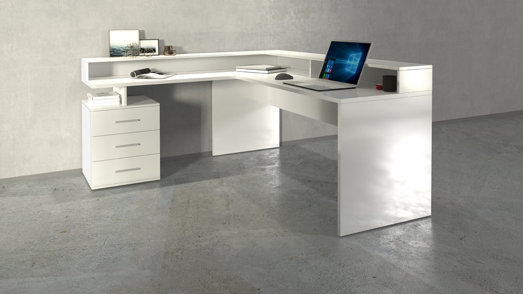 Scrivania angolare con sopralzo NEW SELINA - Milano 7 Arte e Design