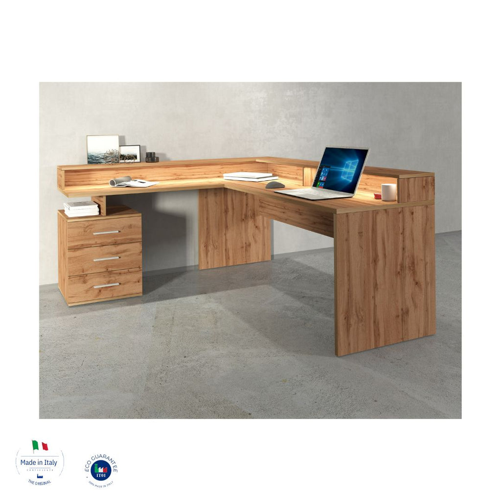 Scrivania angolare con sopralzo NEW SELINA - Milano 7 Arte e Design