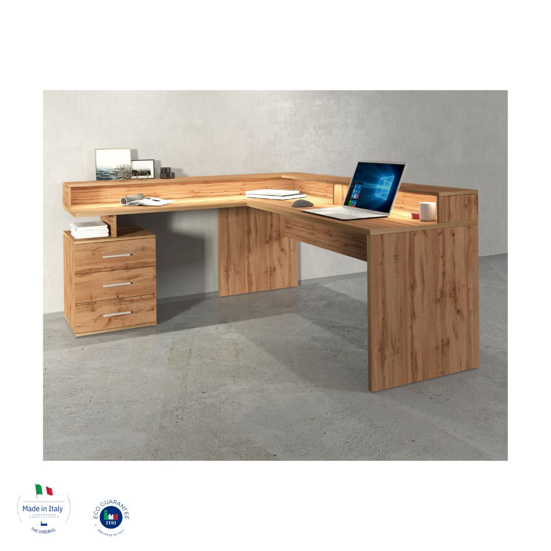 Scrivania angolare con sopralzo NEW SELINA - Milano 7 Arte e Design