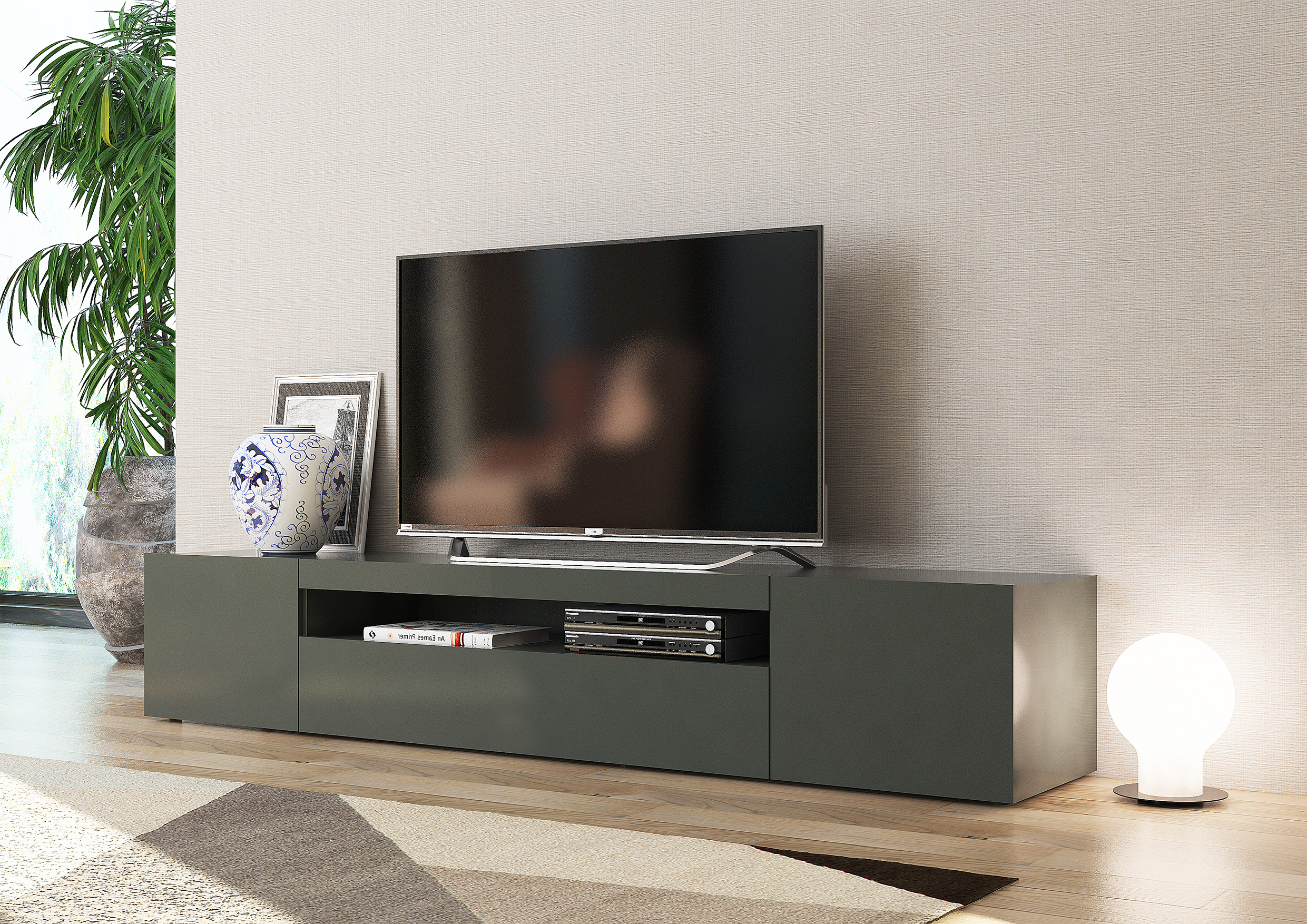 Porta tv DAIQUIRI 200 cm 2 ante battenti + 1 anta a ribalta - Milano 7 Arte e Design
