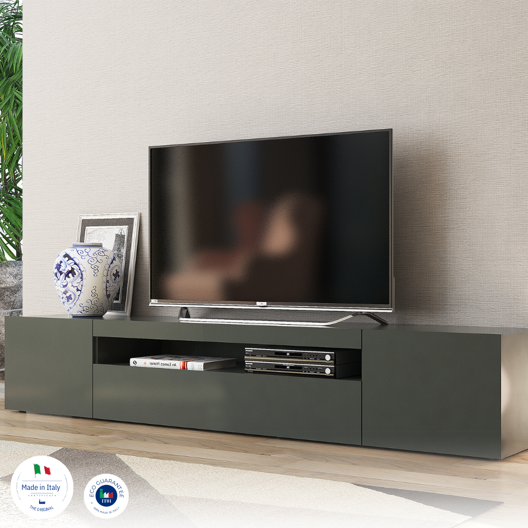 Porta tv DAIQUIRI 200 cm 2 ante battenti + 1 anta a ribalta - Milano 7 Arte e Design