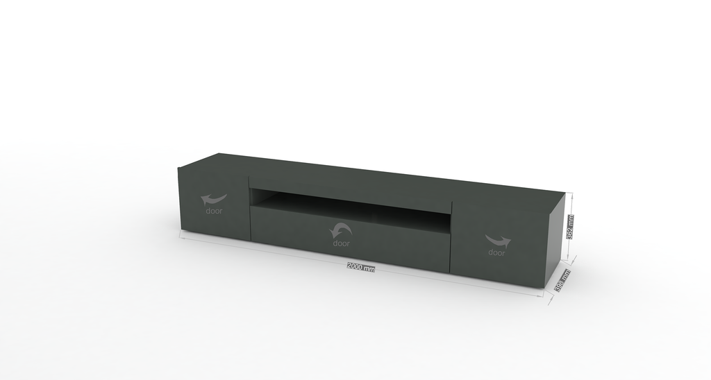 Porta tv DAIQUIRI 200 cm 2 ante battenti + 1 anta a ribalta - Milano 7 Arte e Design