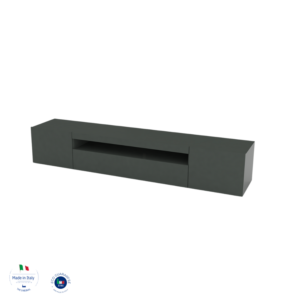 Porta tv DAIQUIRI 200 cm 2 ante battenti + 1 anta a ribalta - Milano 7 Arte e Design