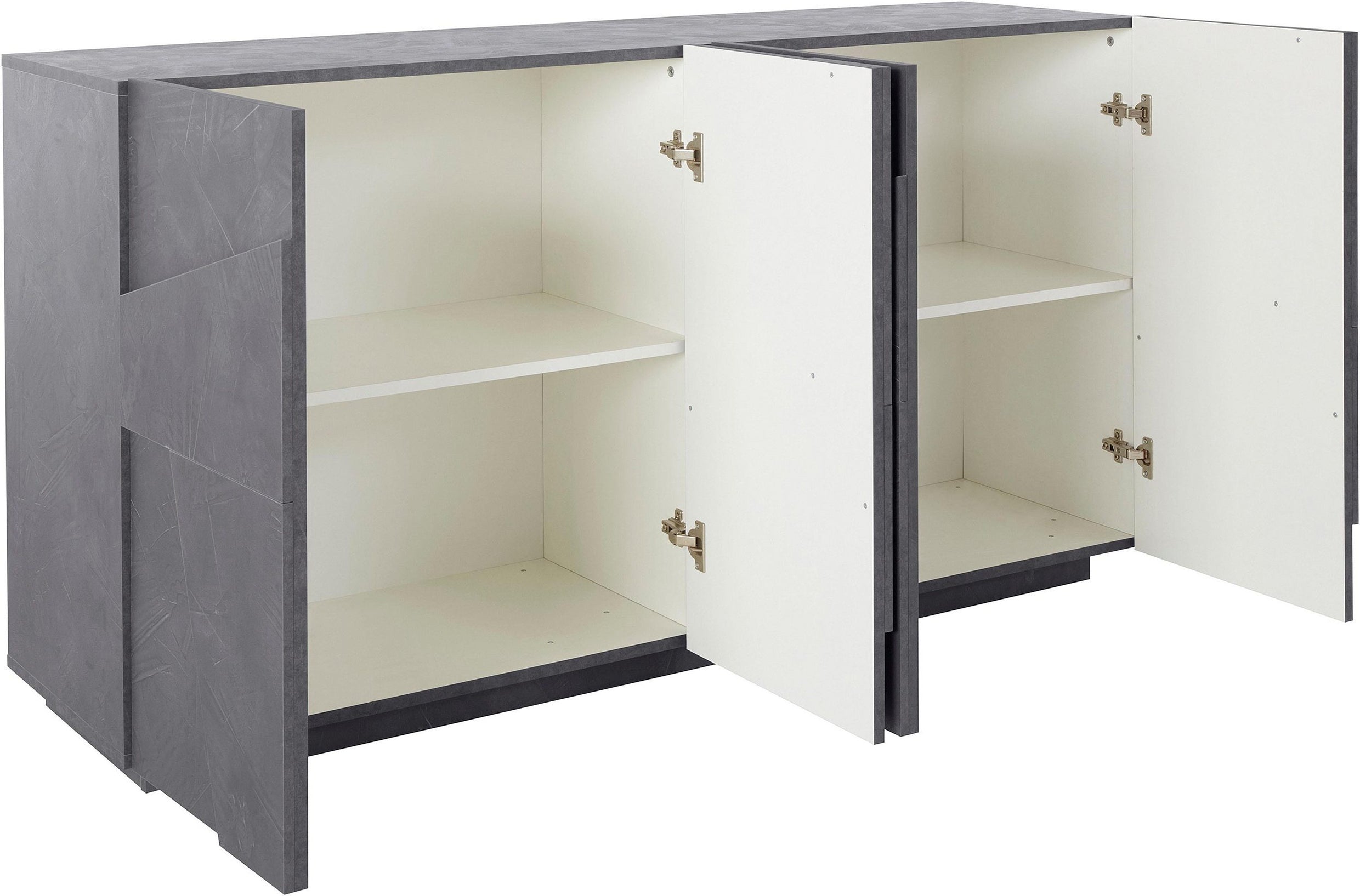 Credenza PING 160 cm 4 ante battenti Ardesia - Milano 7 Arte e Design