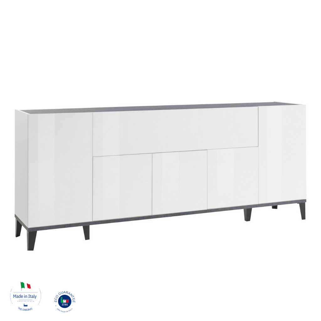 Credenza SUNRISE 4 ante + 1 anta ribalta da 200 cm - Milano 7 Arte e Design