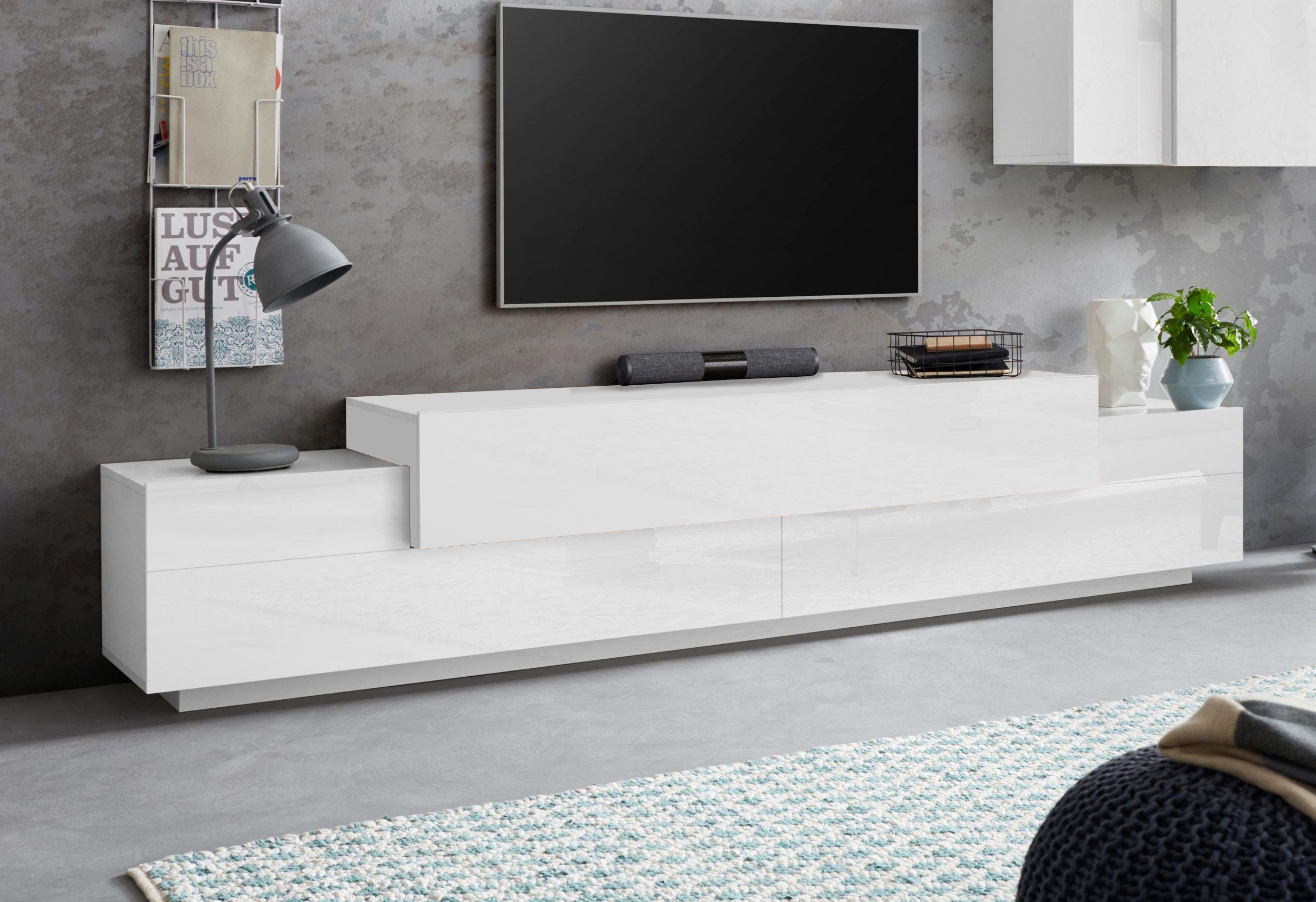 Porta tv CORO 240 cm 3 ante a ribalta - Milano 7 Arte e Design