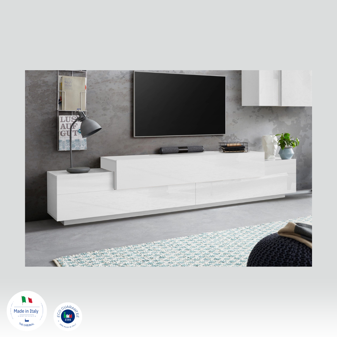 Porta tv CORO 240 cm 3 ante a ribalta - Milano 7 Arte e Design