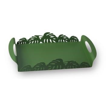 VASSOIO FOGLIA VERDE CM.41X20H6,5