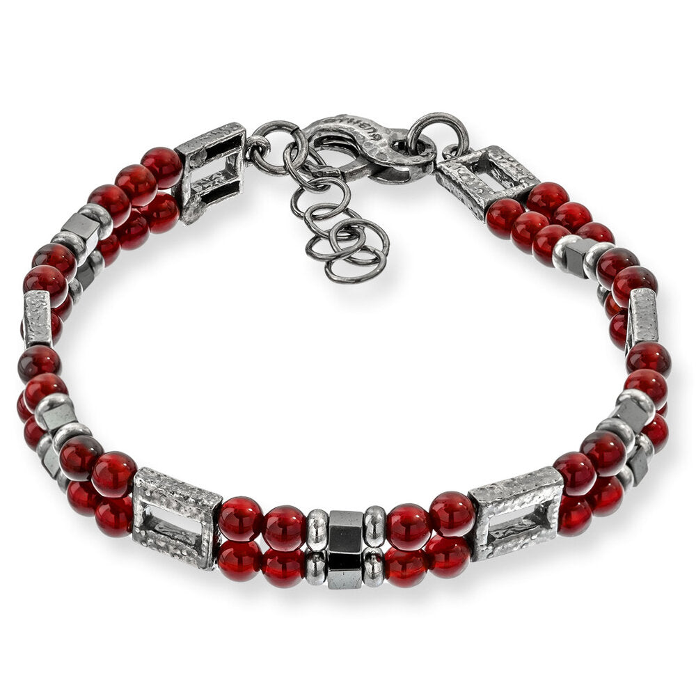 MPBR3228/UB - BRACCIALE IN ARGENTO 925 BRUNITO E PIETRE - Milano 7 Arte e Design