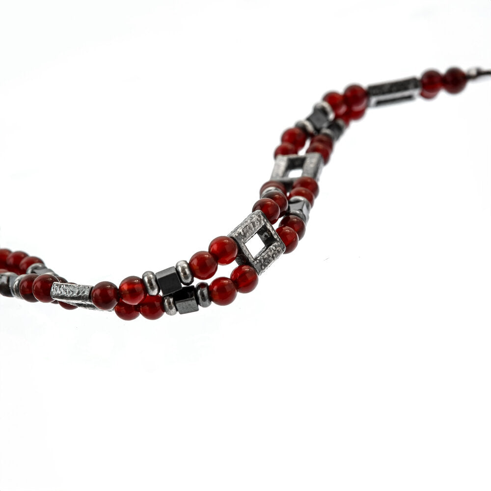 MPBR3228/UB - BRACCIALE IN ARGENTO 925 BRUNITO E PIETRE - Milano 7 Arte e Design