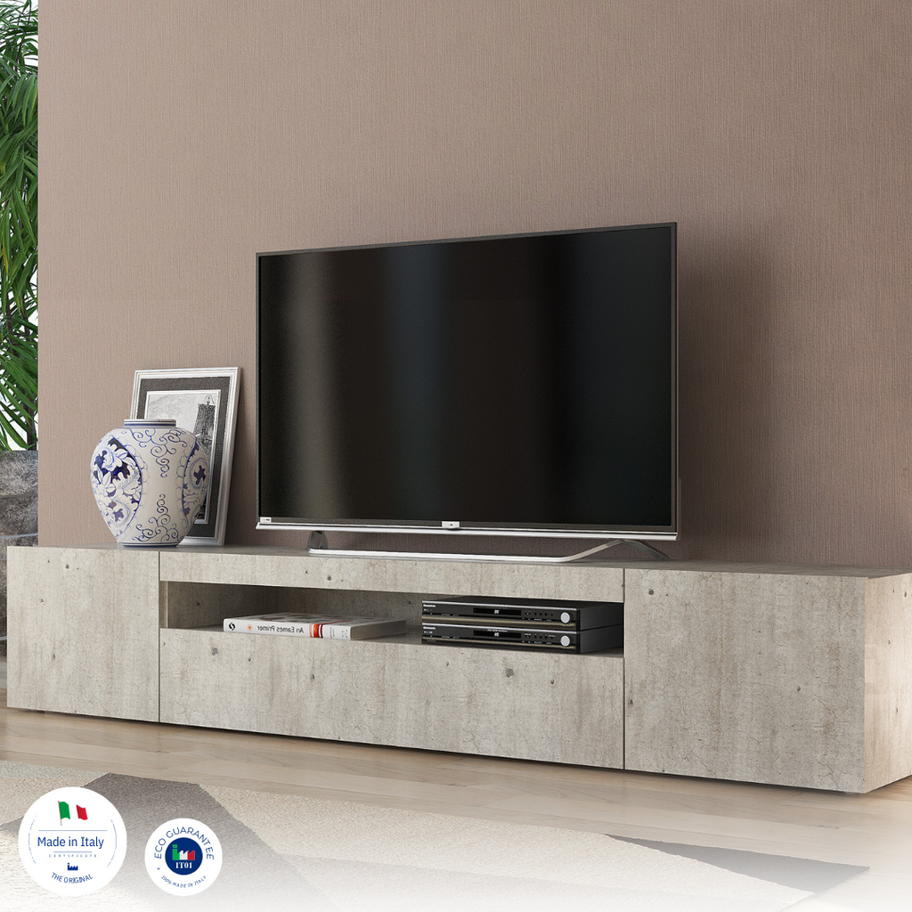 Porta tv DAIQUIRI 200 cm 2 ante battenti + 1 anta a ribalta - Milano 7 Arte e Design