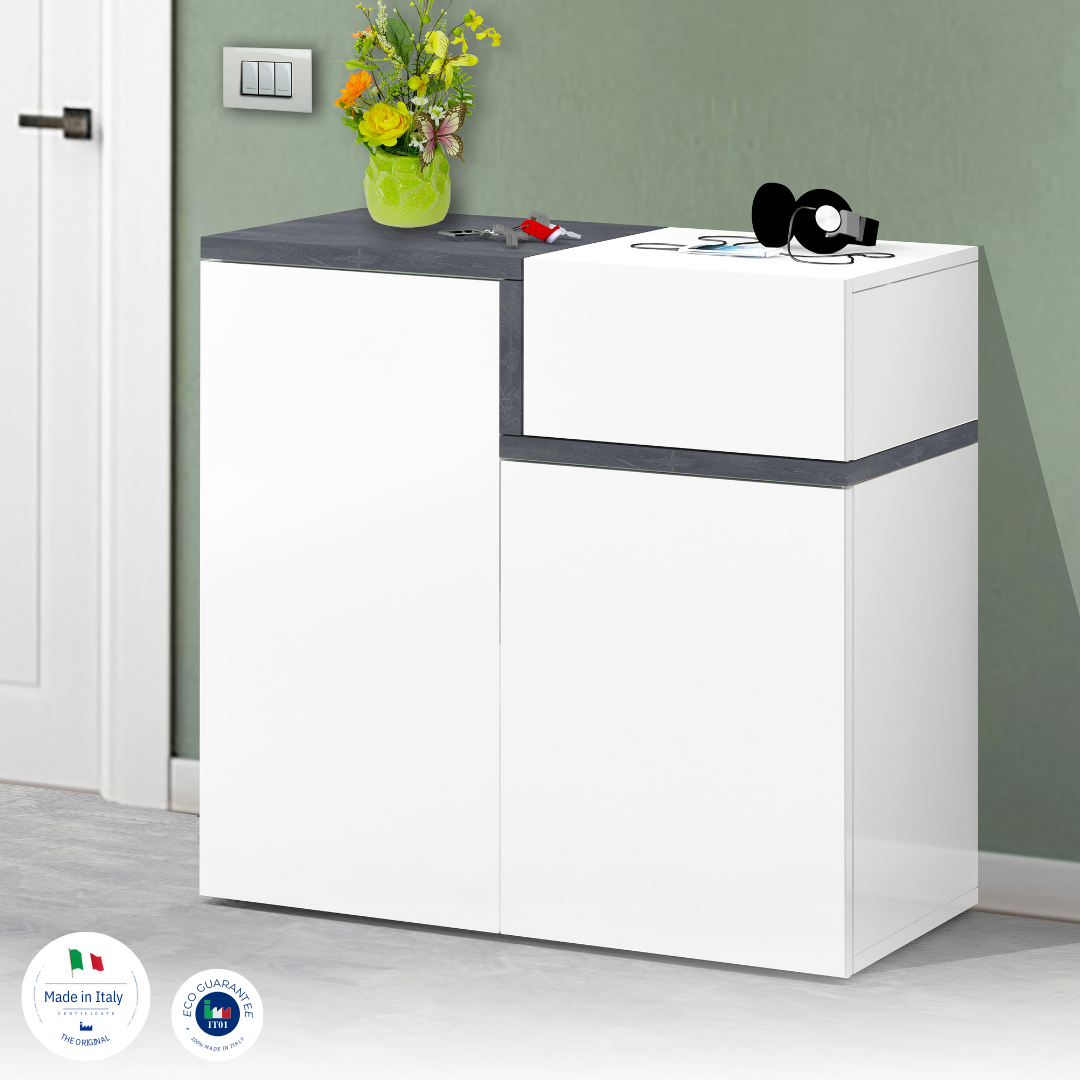 Scarpiera ZET 2 ante battenti 1 antina a ribalta