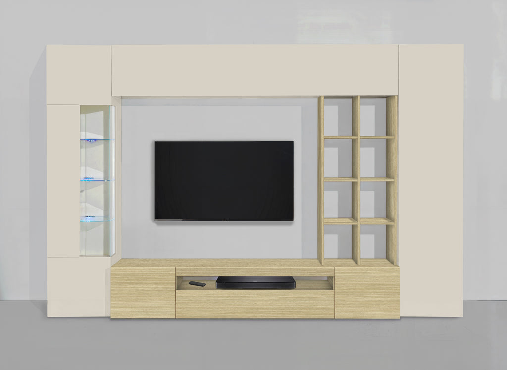 Soggiorno EGYPT con 1 vetrina e 1 libreria