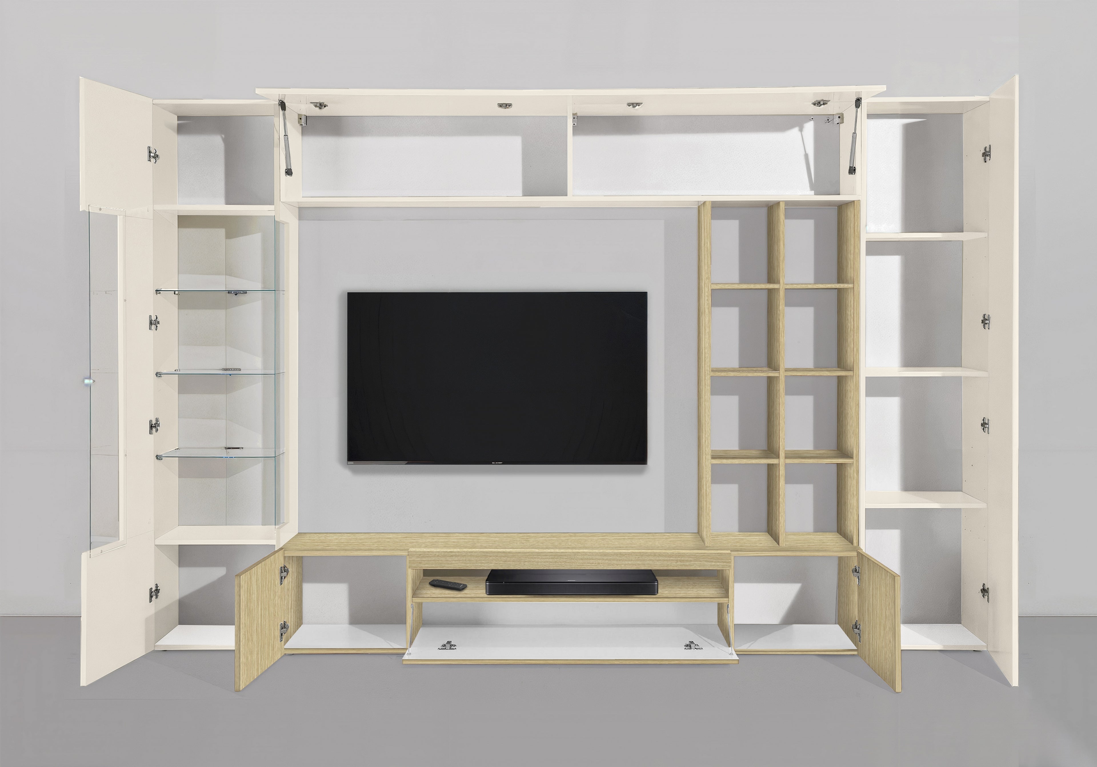 Soggiorno EGYPT con 1 vetrina e 1 libreria