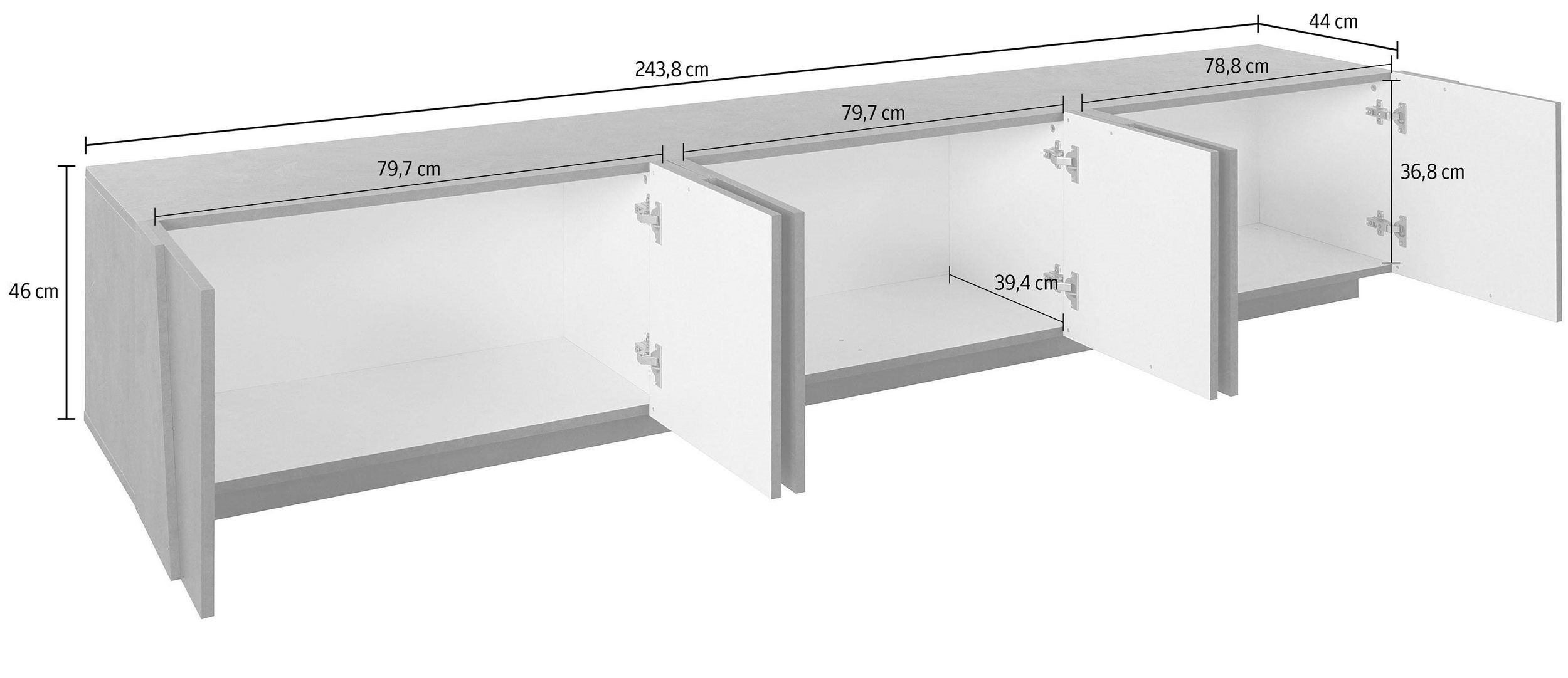 Porta tv PING 240 cm 6 ante battenti - Milano 7 Arte e Design