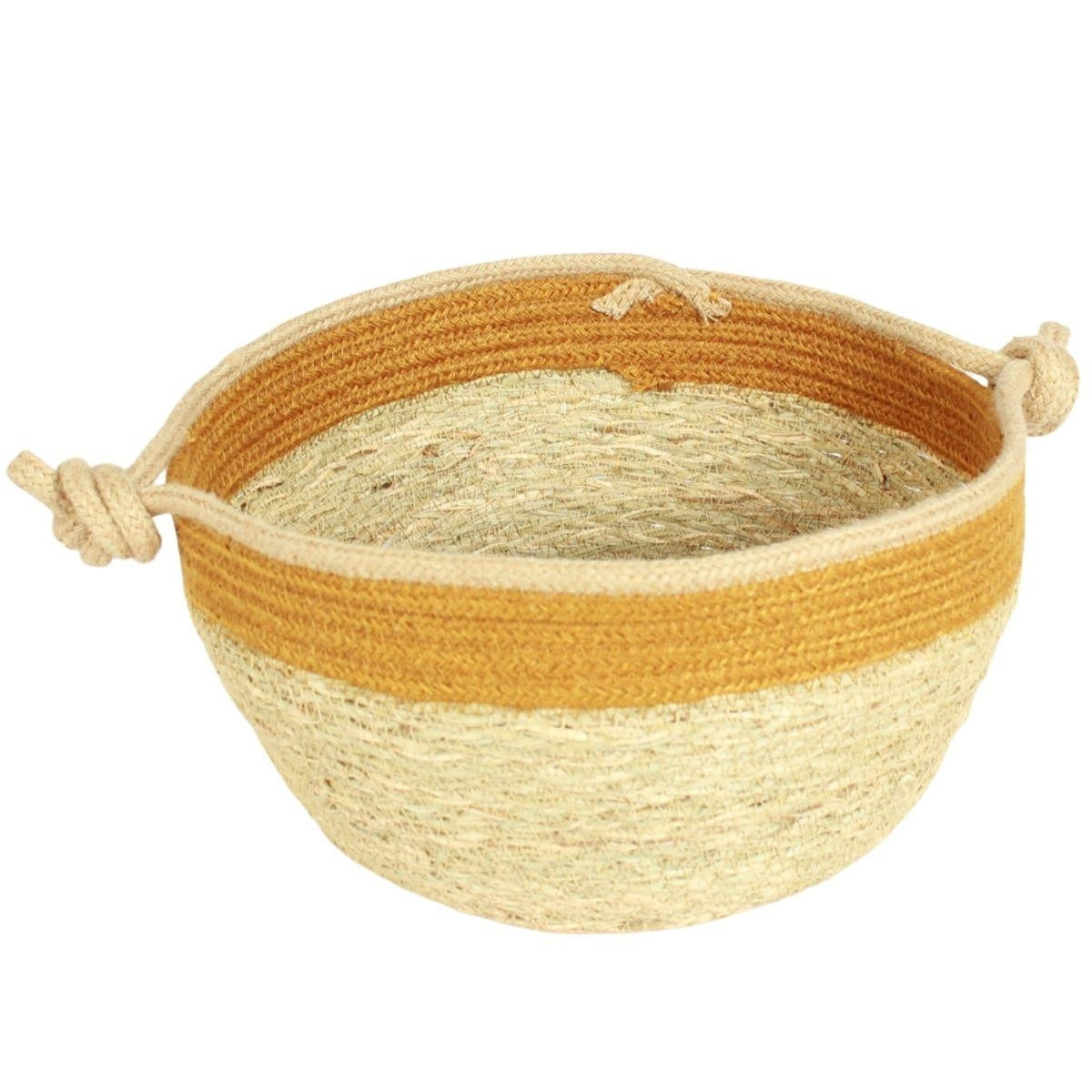 Cesto in erba giallo Ø30H25