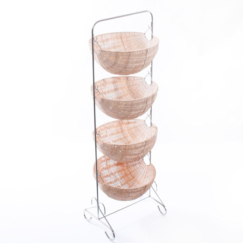 Cesto espositore in vimini Ø29H96 - Milano 7 Arte e Design