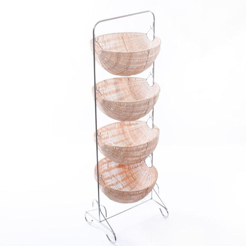 Cesto espositore in vimini Ø29H96 - Milano 7 Arte e Design