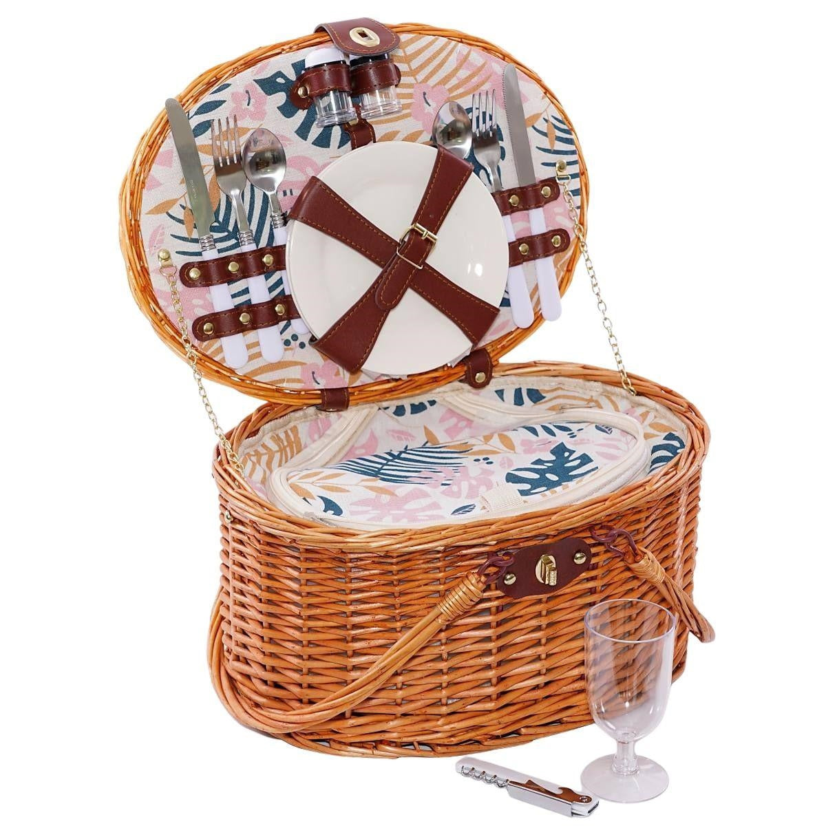 Cesto da picnic ovale in vimini 40X29H22 - Milano 7 Arte e Design