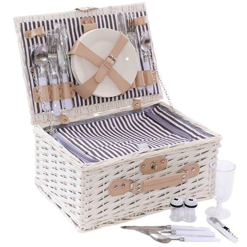 Cesto in da picnic in vimini con borsa frigo 40X28H18 - Milano 7 Arte e Design