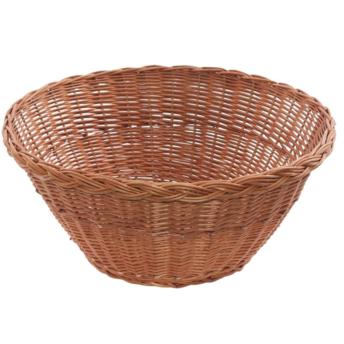 Cesto espositore in vimini rosso Ø60H30