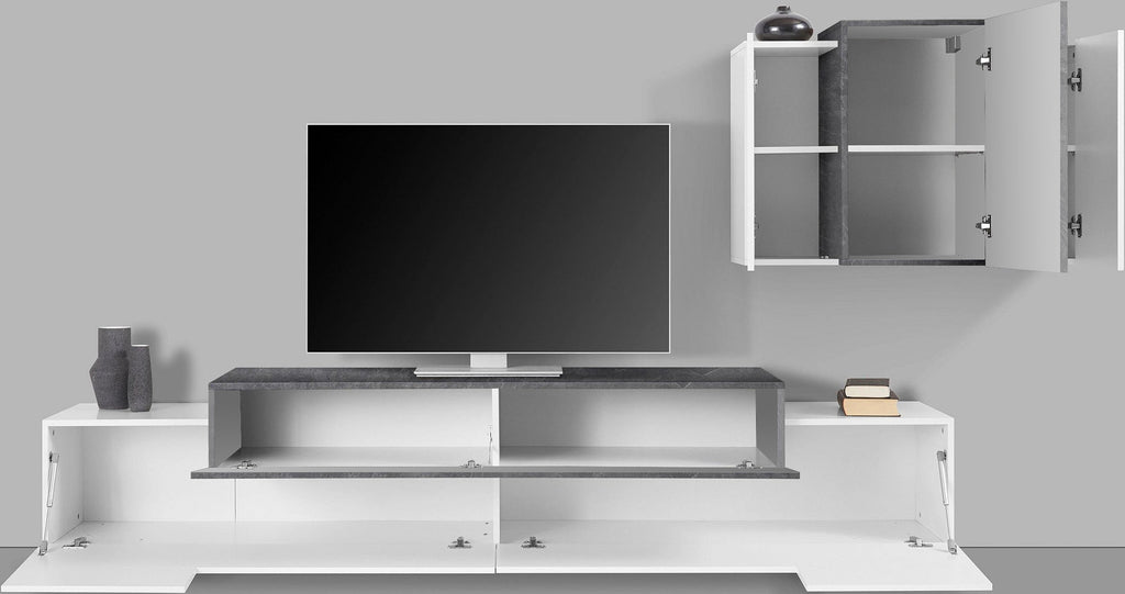Soggiorno CORO con porta TV + pensile - Milano 7 Arte e Design
