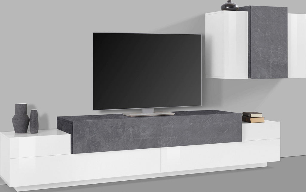 Soggiorno CORO con porta TV + pensile - Milano 7 Arte e Design