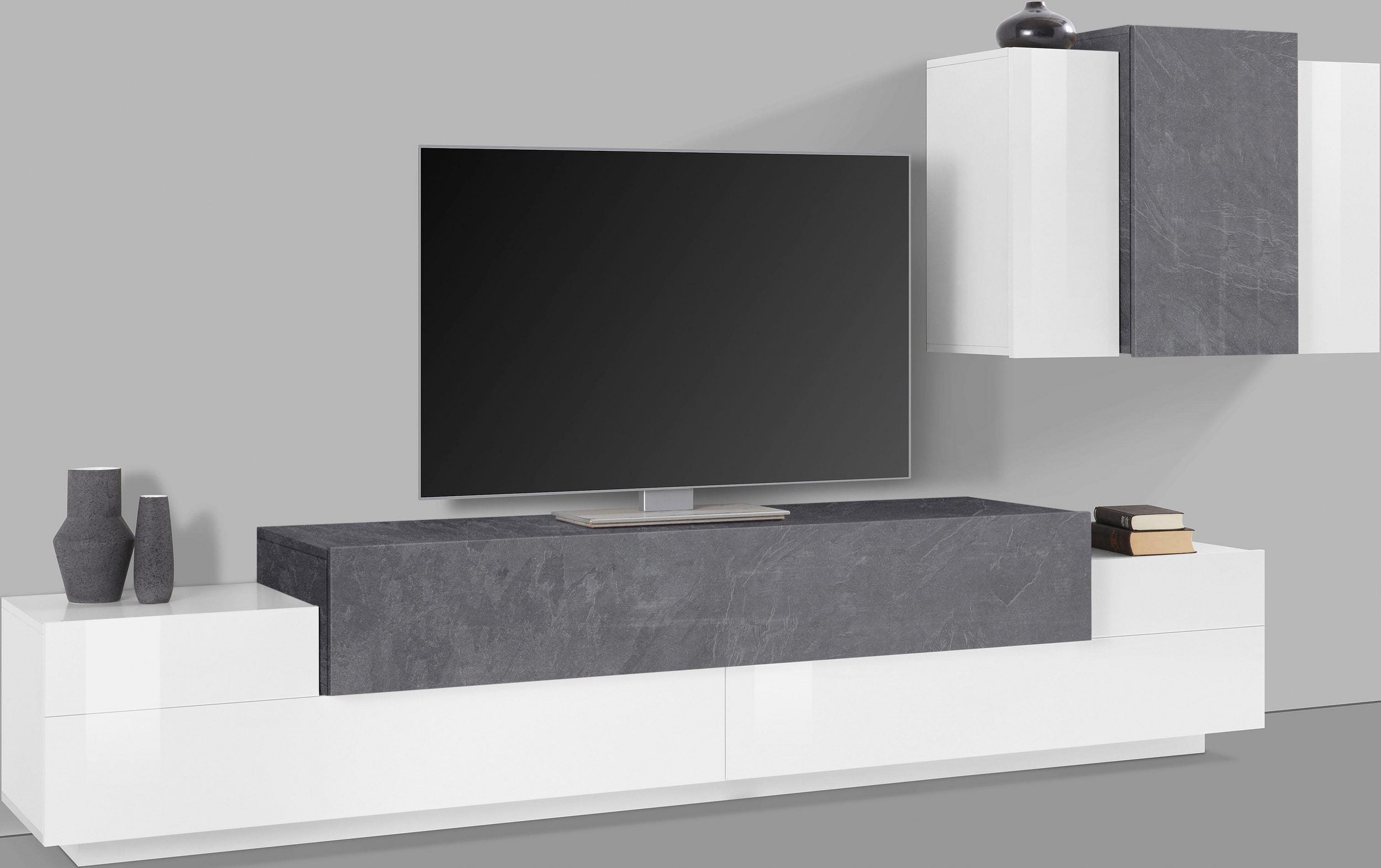 Soggiorno CORO con porta TV + pensile - Milano 7 Arte e Design