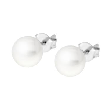 Orecchini con Perla mm 8 in ARGENTO 925 - Milano 7 Arte e Design