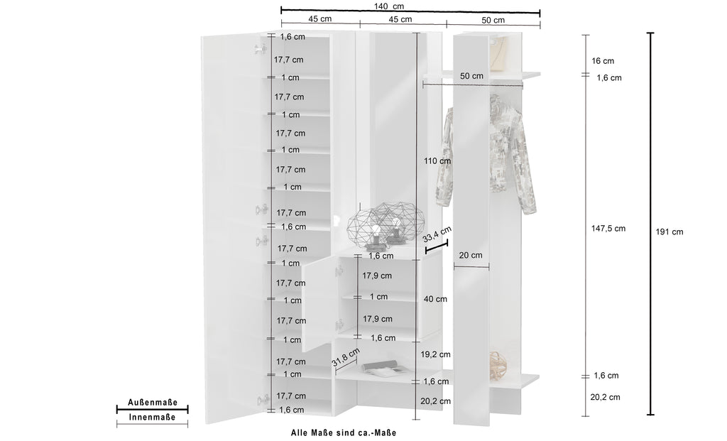 Set ingresso KOMPACT da 3 pezzi - Milano 7 Arte e Design