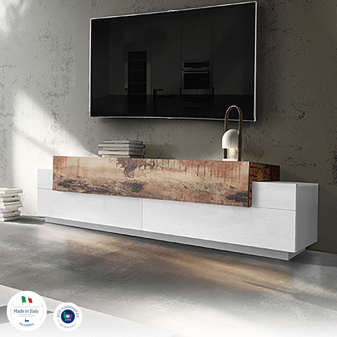 Porta tv CORO 200 cm 3 ante a ribalta - Milano 7 Arte e Design