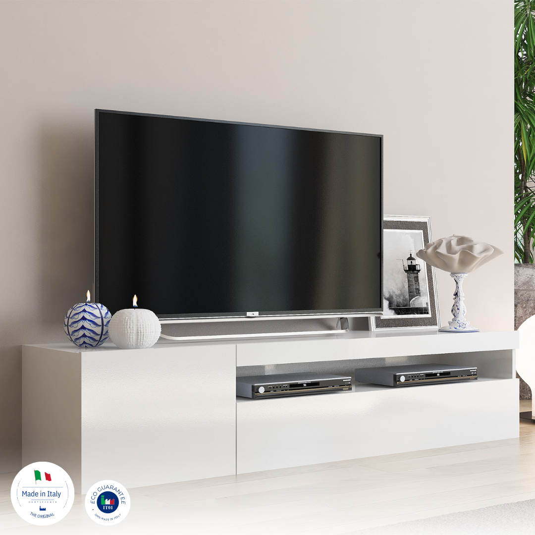 Porta tv DAIQUIRI 155 cm 1 anta battente + 1 anta a ribalta - Milano 7 Arte e Design