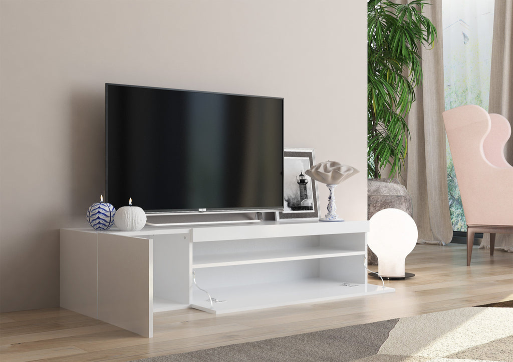 Porta tv DAIQUIRI 155 cm 1 anta battente + 1 anta a ribalta - Milano 7 Arte e Design