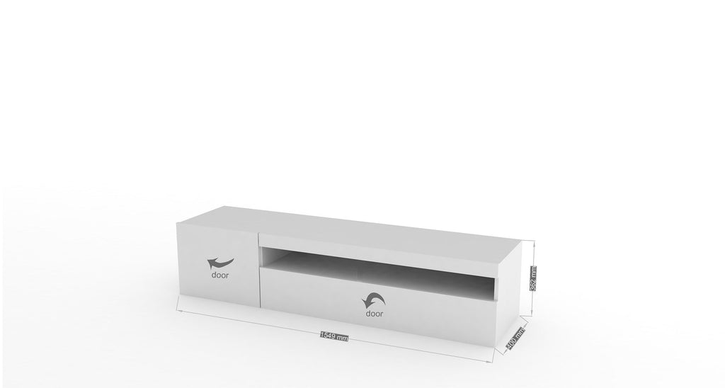 Porta tv DAIQUIRI 155 cm 1 anta battente + 1 anta a ribalta - Milano 7 Arte e Design