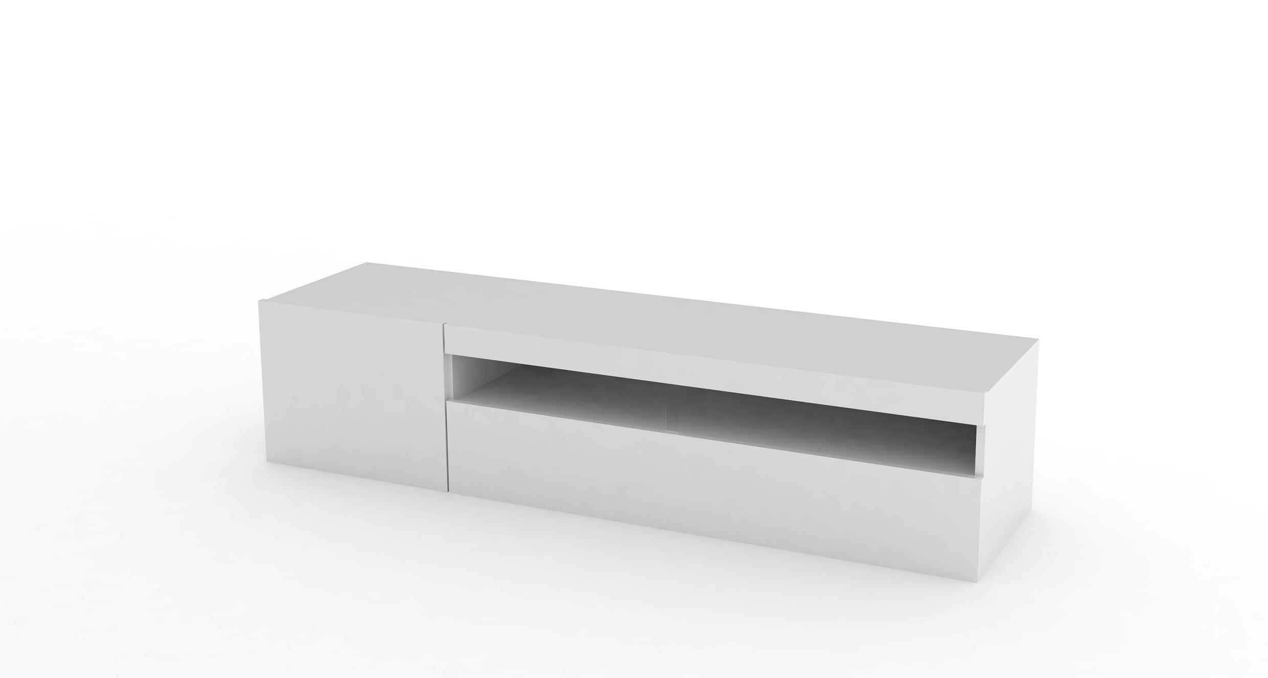 Porta tv DAIQUIRI 155 cm 1 anta battente + 1 anta a ribalta - Milano 7 Arte e Design