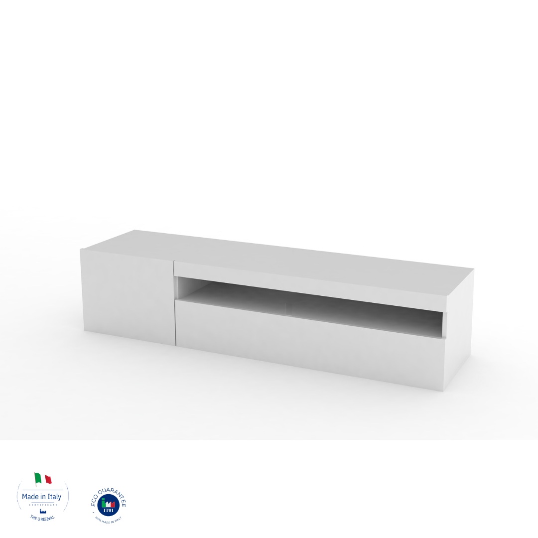 Porta tv DAIQUIRI 155 cm 1 anta battente + 1 anta a ribalta - Milano 7 Arte e Design