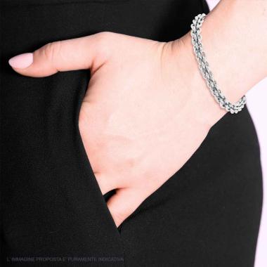 Bracciale Catena Multimaglia Forzatina tonda in ACCIAIO