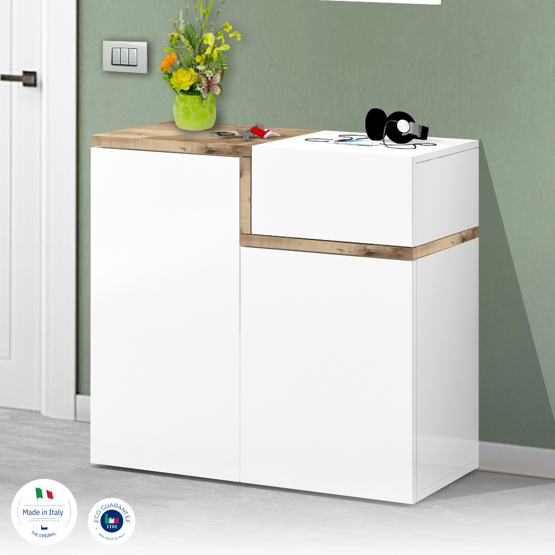 Scarpiera ZET 2 ante battenti 1 antina a ribalta