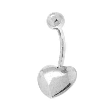 Body Piercing Banana mm 23 con Cuore mm 11 in ACCIAIO - Milano 7 Arte e Design