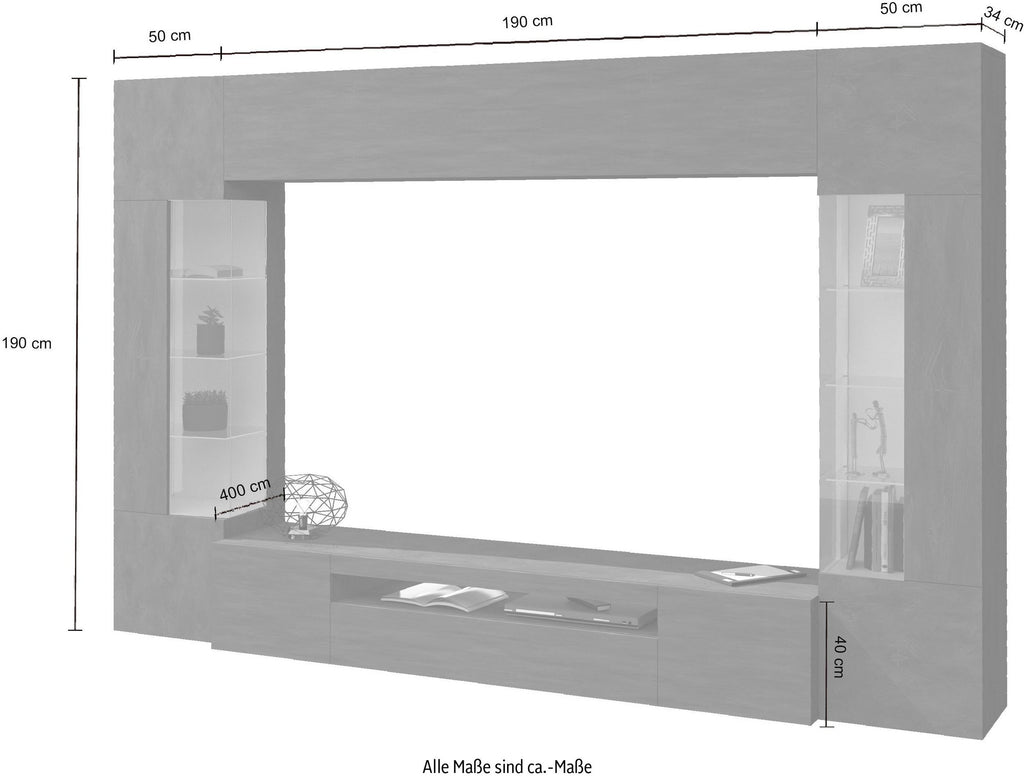 Soggiorno EGYPT con 2 vetrine