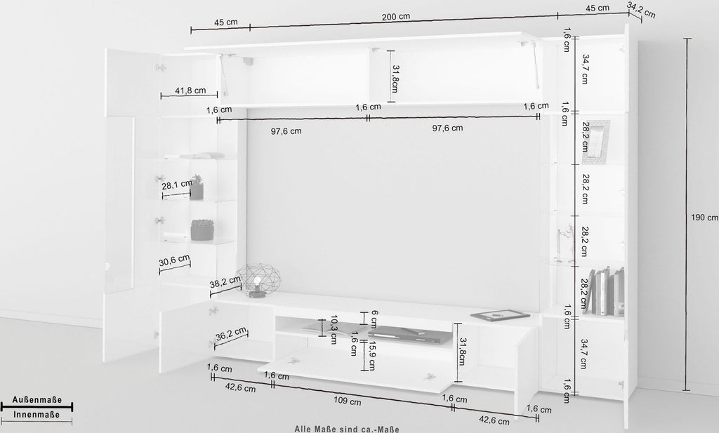Soggiorno EGYPT con 2 vetrine