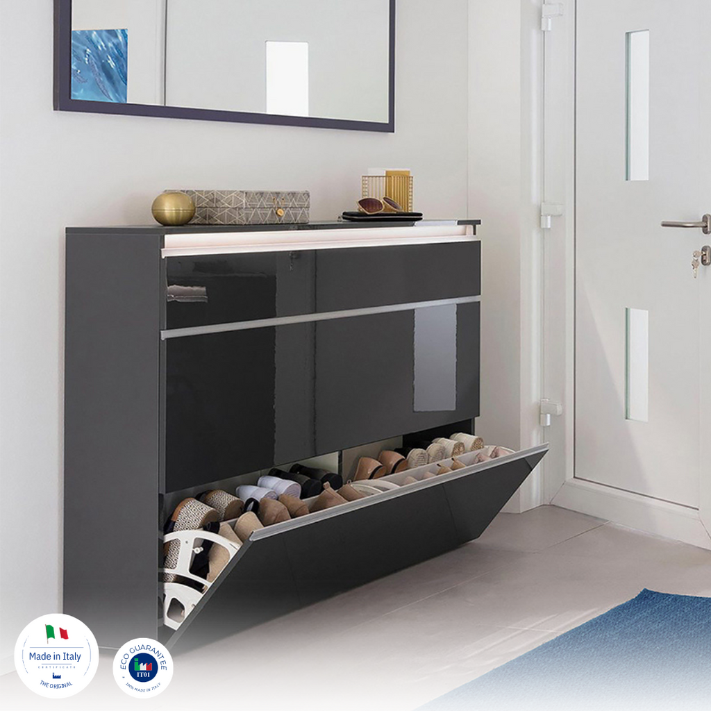 Scarpiera MAGIC 120 cm 2 ante e 1 antina a ribalta - Milano 7 Arte e Design